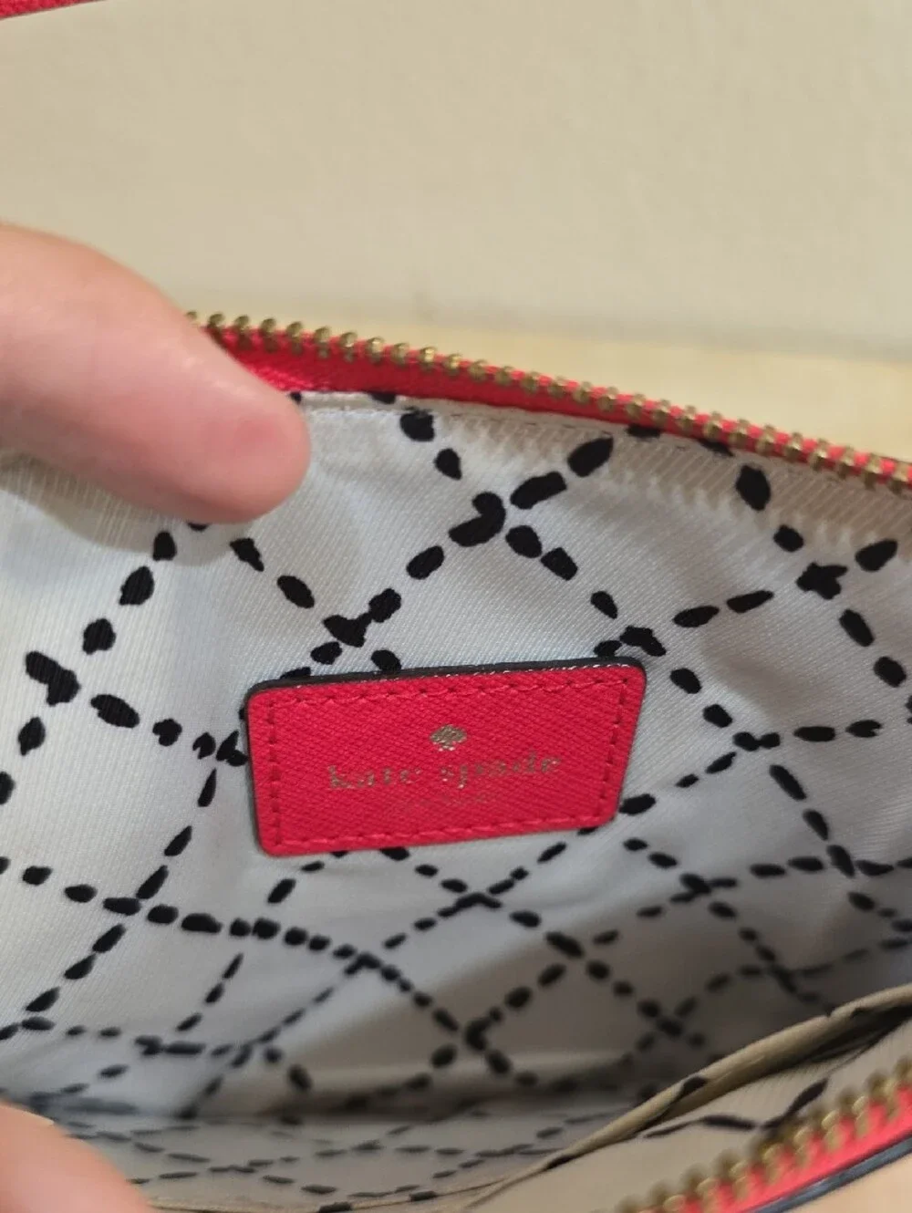 kate spade Bright Hot Pink Wristlet Clutch with Gold Hardware